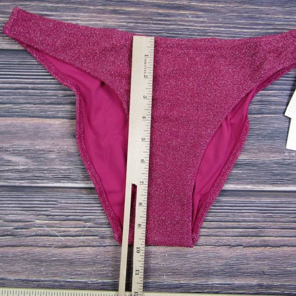 Good American NEW XL Size 4 Pink Sparkle Better Bikini Bottom Swim - Picture 4 of 6